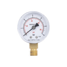 Манометр Thermo Alliance Standart 50 мм 1/4" нижнее подключение (SD1706B)