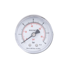 Манометр Thermo Alliance Standart 6 бар 1/4" заднее подключение (SD1716B)
