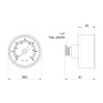 Манометр Thermo Alliance Standart 6 бар 1/4" заднее подключение (SD1716B)