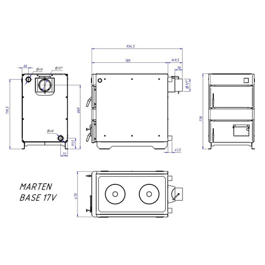 Котел пелетний Marten Base MB-17v (000002099)