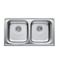 Мийка кухонна Haiba 78x43 Double (Satin) (HB0569)