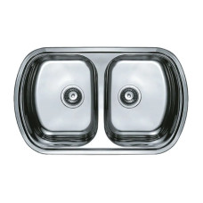 Мийка кухонна Haiba 80x49 Double (decor) (HB0572)