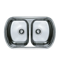 Мийка кухонна Haiba 80x49 Double (decor) (HB0572)