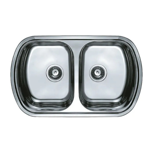 Мийка кухонна Haiba 80x49 Double (decor) (HB0572)