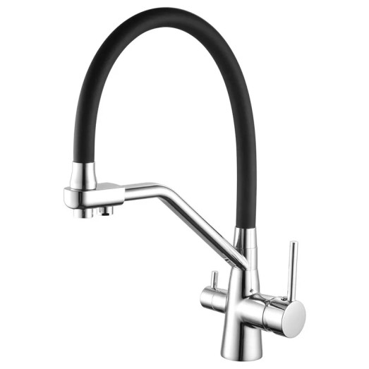 Змішувач для кухні MIXXUS PREMIUM SENNA 021 REFL.BLACK з виходом для питної води (MI6826)
