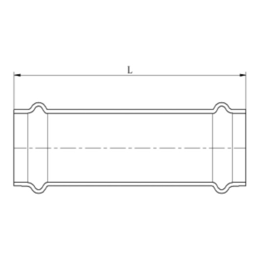 Муфта надвижная Koer KQ.C18 Press-Inox AISI 304 18x18 (KR6315)