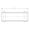 Муфта надвижная Koer KQ.C35 Press-Inox AISI 304 35x35 (KR6318)