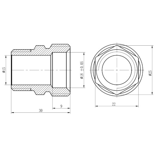 Муфта обжимная SD Forte 20х1/2" ЗР SF172W2015