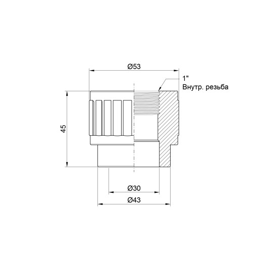 Муфта PPR Alfa Plast 32х1" ВР (APFTCX321XX)
