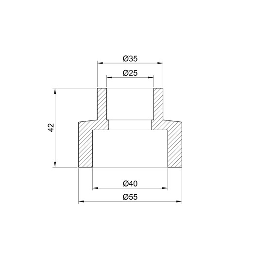 Муфта PPR Alfa Plast 40х25 мм (APREDU4025X)