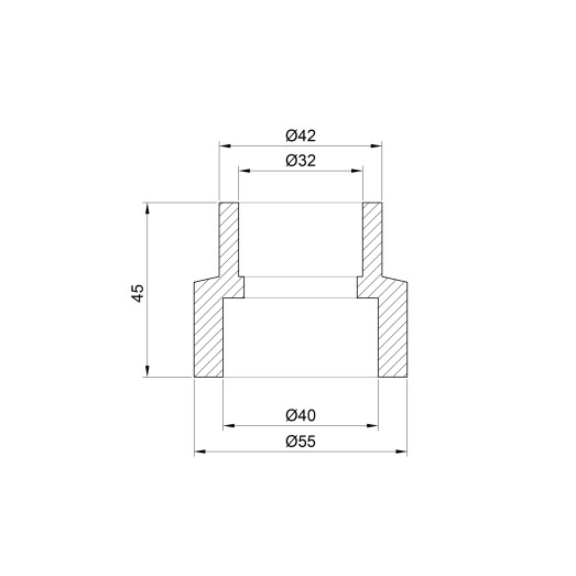 Муфта PPR Alfa Plast 40х32 мм (APREDU4032X)