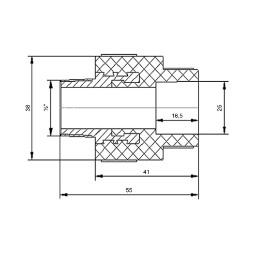Муфта PPR Blue Ocean 25х1/2" ЗР (BOEAXX2501XXX)
