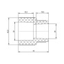 Муфта PPR Blue Ocean 32х25 редукційна (BORCXX3225XXX)