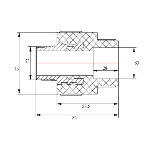 Муфта PPR Blue Ocean 63х2" ЗР (BOHTEA6306XXX)