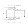 Муфта PPR Blue Ocean 75х50 редукційна (BORCXX7550XXX)