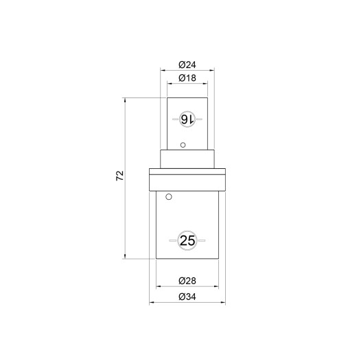 Муфта прес SharkBite 25х16 мм (SNP001625)