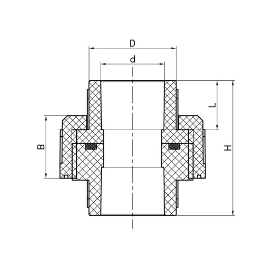 Муфта роз'ємна універсальна ППР KOER 63 мм (KP2917)