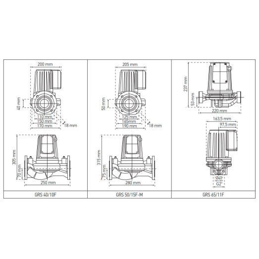 Насос циркуляційний фланцевий Koer GRS 50/15F-M (KP2770)