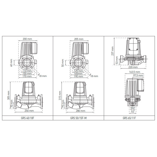 Насос циркуляционный фланцевый KOER GRS 65/11F (KP2771)