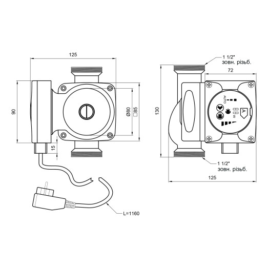 Насос циркуляційний Thermo Alliance LPSA 25/80/130 енергозберігаючий (LPSA2580130)