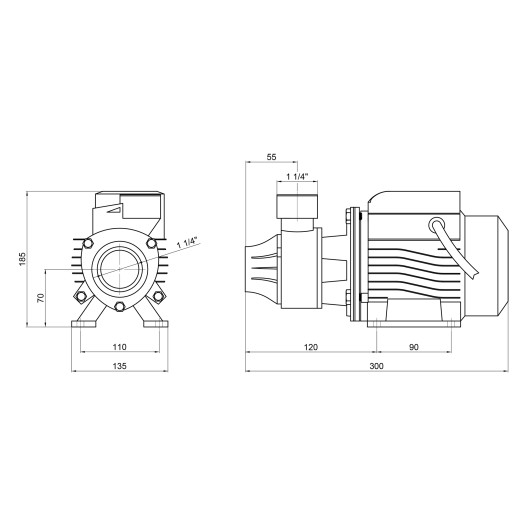 Насос поверхностный вихревой Thermo Alliance QBm70 0,55 кВт (TAQBM70055)