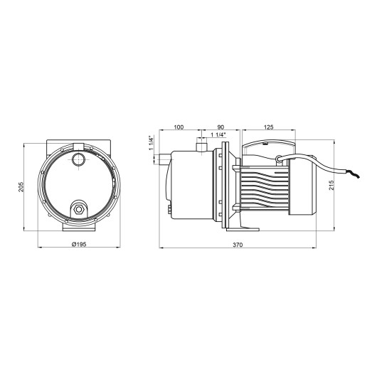 Насос самовсасывающий центробежный Thermo Alliance D-JDTm-125 0,92 кВт (TADJDTM125092)