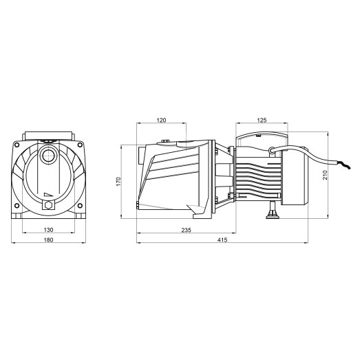 Насос самовсасывающий центробежный Thermo Alliance D-JNWm-10M 0,75 кВт (TADJNWM10M075)