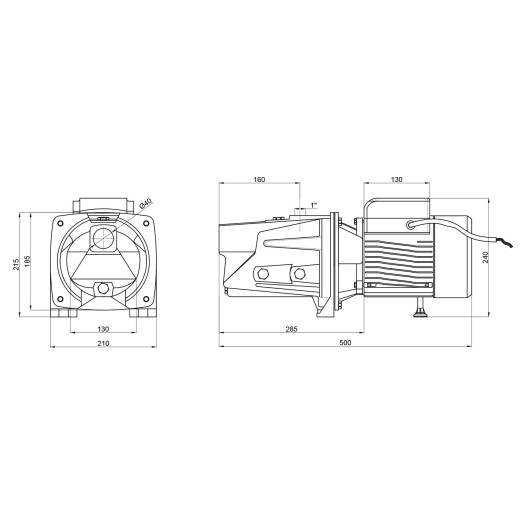 Насос самовсасывающий центробежный Thermo Alliance D-JSWm-15M 1,1 кВт (TADJSWM15M11)