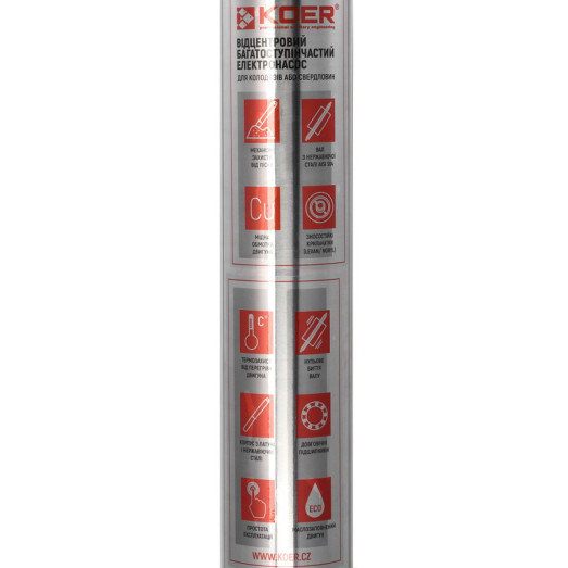 Насос свердловинний відцентровий Koer 4SDM 2/37 + пульт (KP2632)