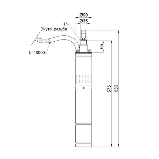 Насос погружной шнековый Thermo Alliance 4QGM1,8-50-0,5 (TA4QGM18500505)