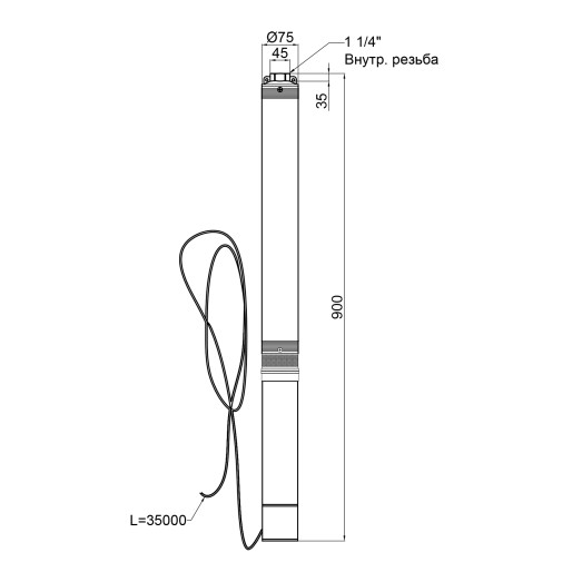 Насос погружной центробежный Thermo Alliance 3,5SSM2-14 0,55 кВт (TA35SSM214055)
