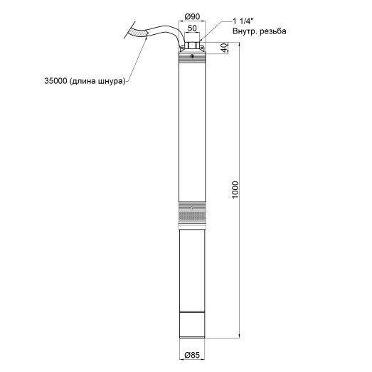 Насос погружной центробежный Thermo Alliance 3,5SSM2-17 0,75 кВт (TA35SSM217075)