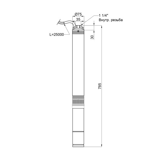 Насос погружной центробежный Thermo Alliance 3SSM2-11 0,25 кВт (TA3SSM211025)