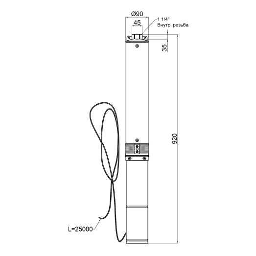 Насос погружной центробежный Thermo Alliance 4SSM4-10 0,75 кВт (TA4SSM410075)