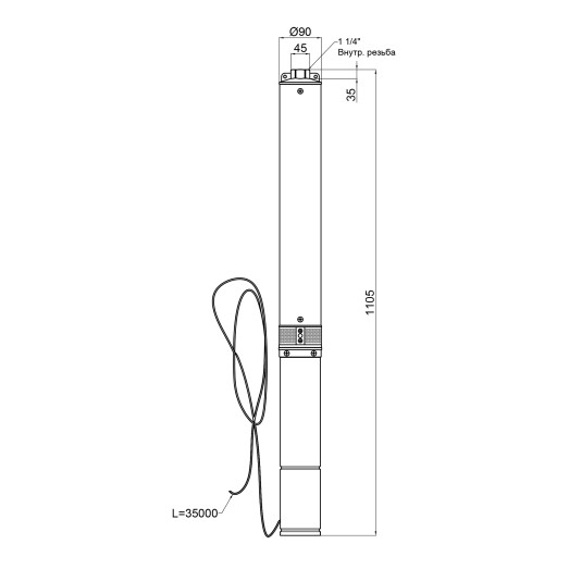 Насос погружной центробежный Thermo Alliance 4SSM4-14 1,1 кВт (TA4SSM41411)