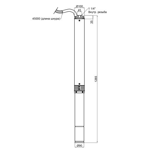 Насос погружной центробежный Thermo Alliance 4SSM4-18 1,5 кВт (TA4SSM41815)