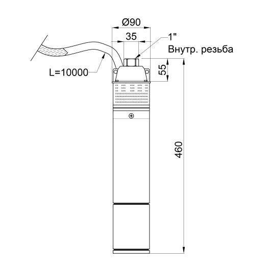 Насос погружной вихревой Thermo Alliance 4SKM-100 0,75 кВт (TA4SKM100075)