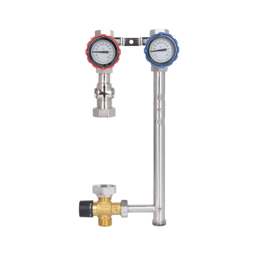 Насосная группа Thermo Alliance Forte Quick System с термостатическим смесителем 25-50, без насоса, 1" правое подключение (TAF-QSPGR2)