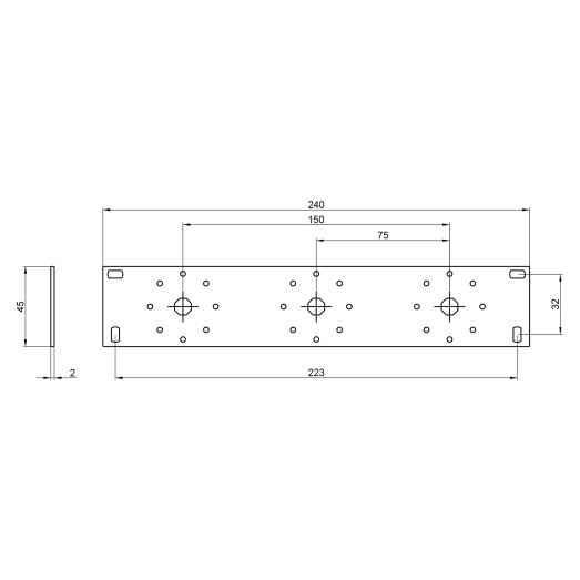 Настінна планка Icma з 6 гвинтами №411 (814117506)