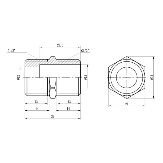 Ніпель подовжений SD Forte 1/2" SF35815L