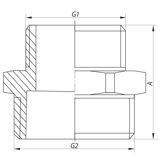 Ніпель редукційний 1/2"x1 1/2" Koer KF.N0616 (KF0040)