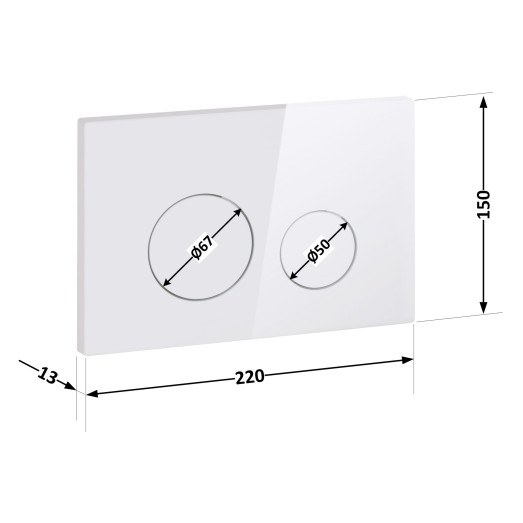 Панель смыва для унитаза Qtap Nest (QT0111M11110W)