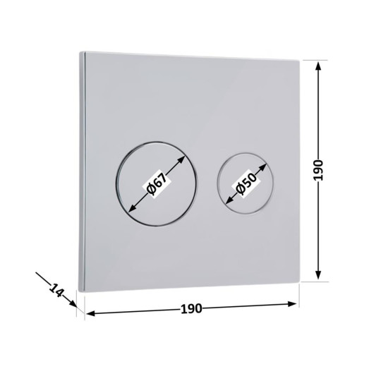 Панель змиву для унітаза Qtap Nest Uni (QT0211P01V1009CRM)