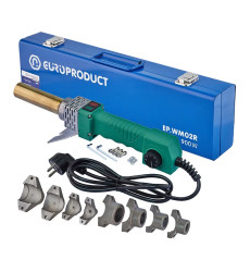 Паяльник для PPR труб, насадки круглые, 900W 16/32mm EUROPRODUCT EP.WM02R