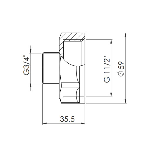 Перехід SD Forte 1 1/2"х3/4" ВЗ SF3604020