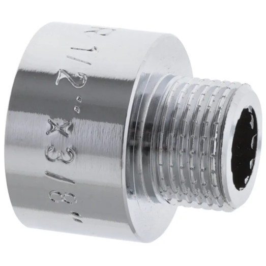 Перехідник (конектор) 3/8"х1/2" (хром) Koer KF.A0406.CHR (KF0137)