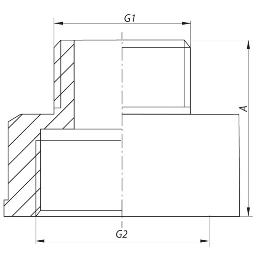 Перехідник (конектор) 3/8"х1/2" (хром) Koer KF.A0406.CHR (KF0137)