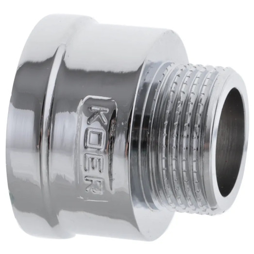 Перехідник (коннектор) 3/4"х1" (хром) Koer KF.A0810.CHR (KF0136)