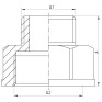 Перехідник (коннектор) 3/4"x2" Koer KF.A0820 (KF0056)