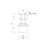 Перехідник прес Icma 16х1/2" ВР з накидною гайкою №415 (81415ADGH06)